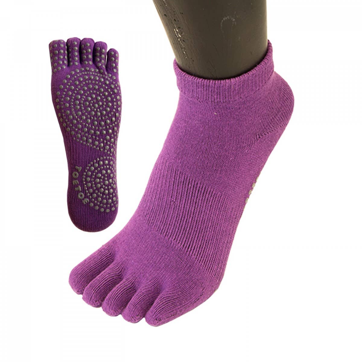 TOETOE - calcetines cortos de dedos - Yoga & Pilates Tallas 35-38 / Purple-TOETOE-Cacles Barefoot-Tienda de calzado barefoot respetuoso minimalista