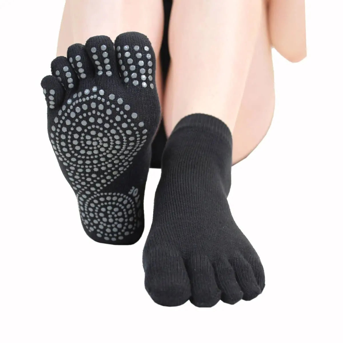 TOETOE - calcetines cortos de dedos - Yoga & Pilates Tallas 44-47 / Black [BF]