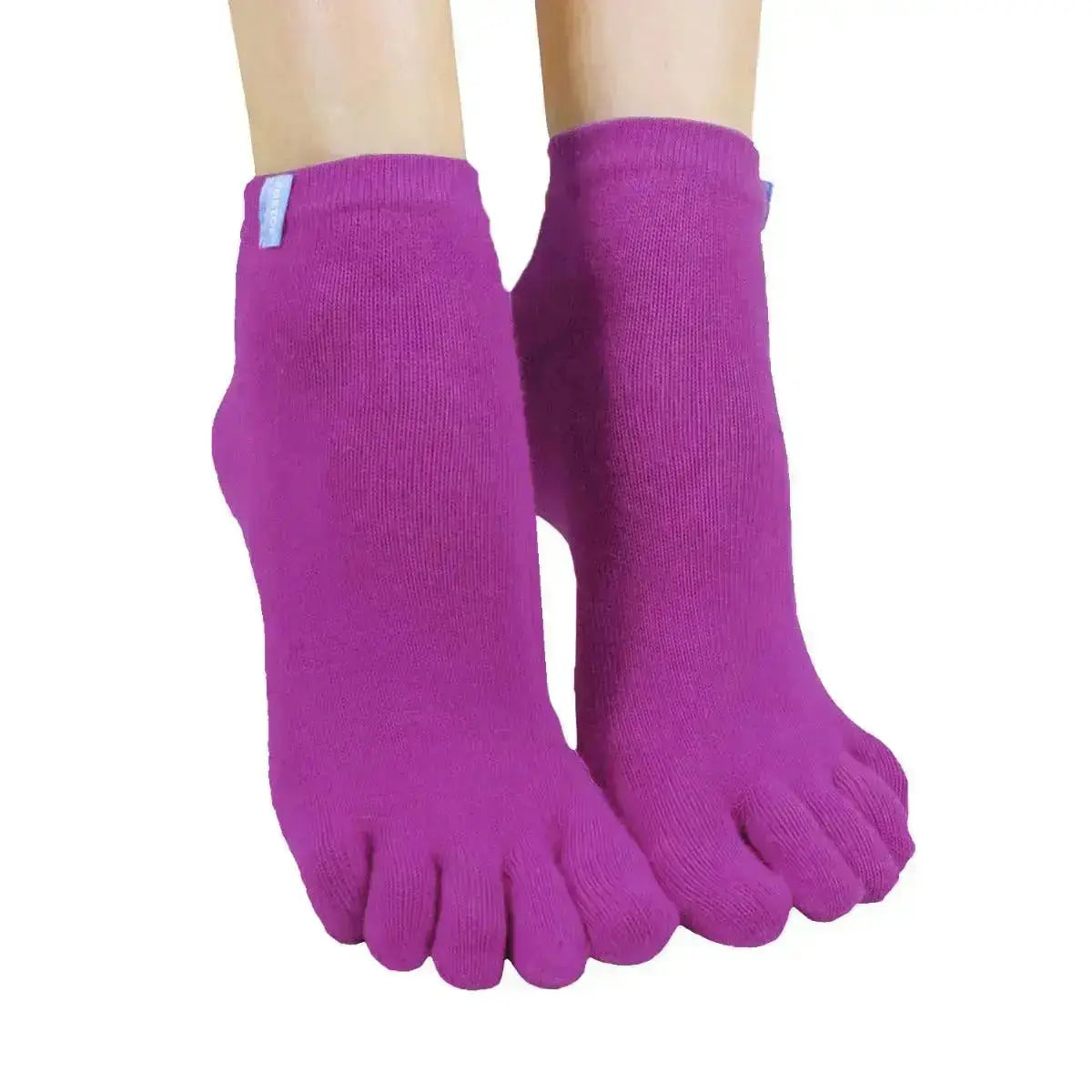 TOETOE - chaussettes courtes à doigts - tailles 35-46 / Fuchsia