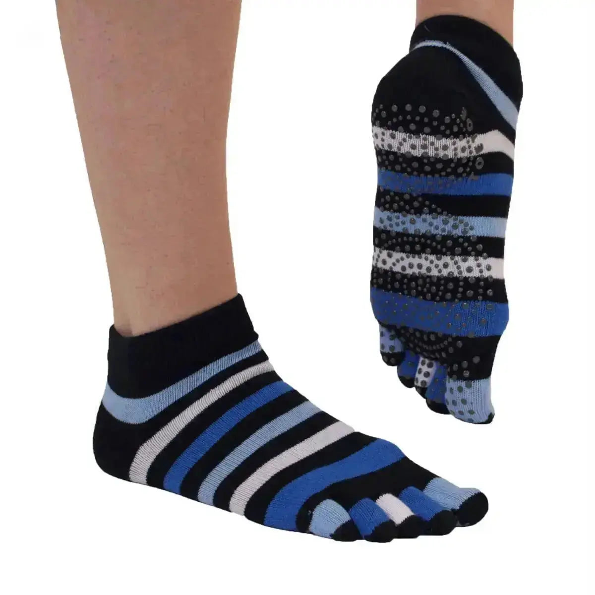 TOETOE - calcetines de dedos para yoga y pilates - Tallas 35-38 / Denim