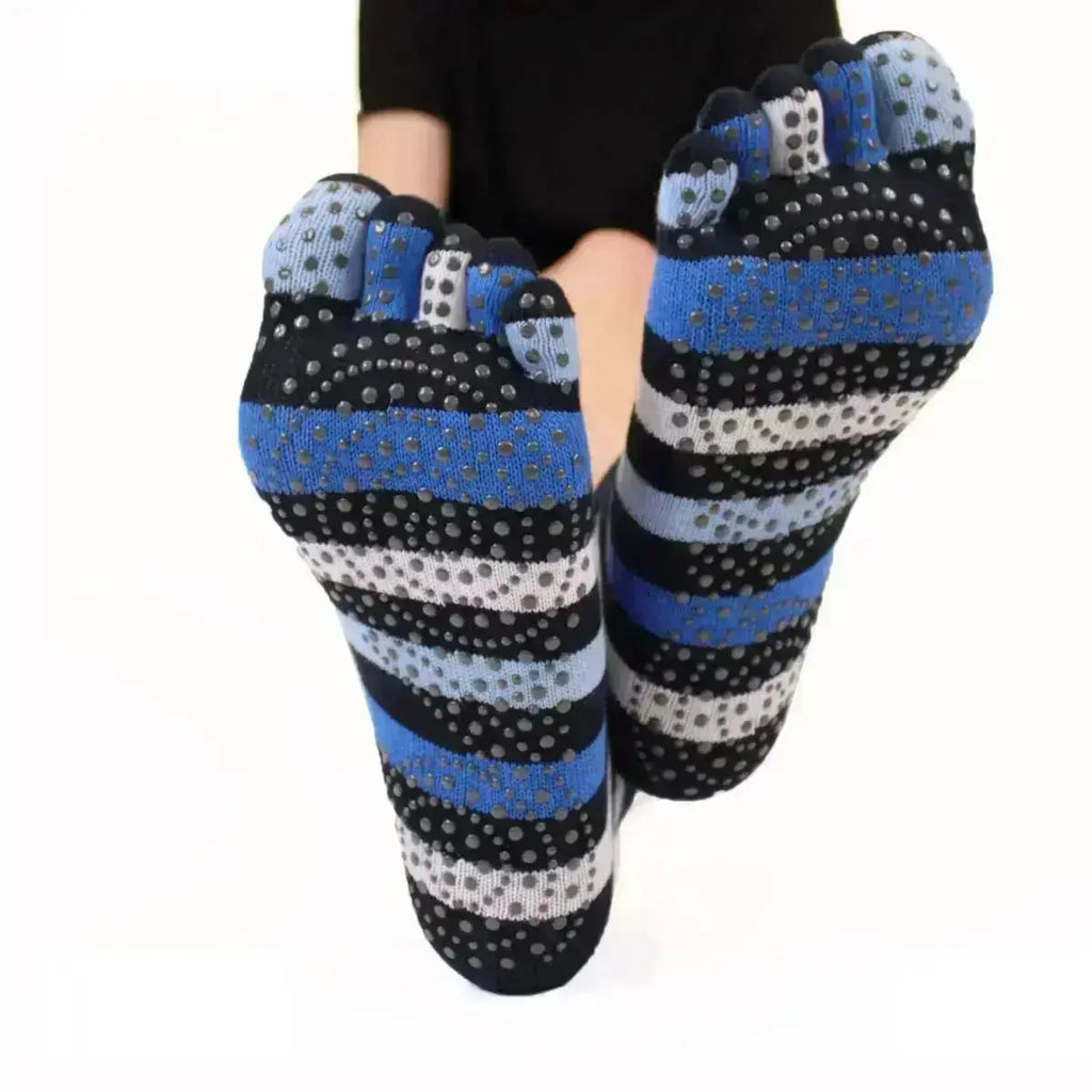 TOETOE - chaussettes à doigts pour yoga et pilates - Tailles 35-38 / Denim