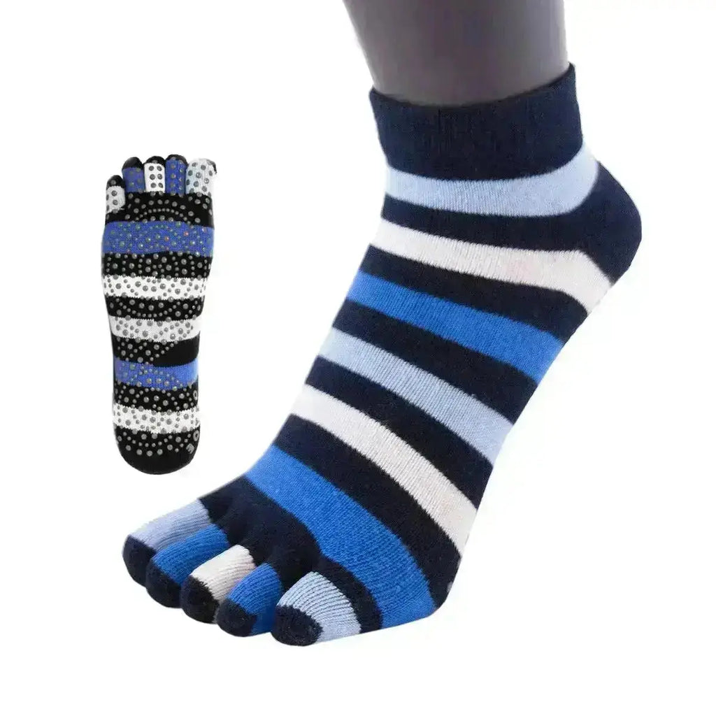 TOETOE - chaussettes à doigts pour yoga et pilates - Tailles 35-38 / Denim