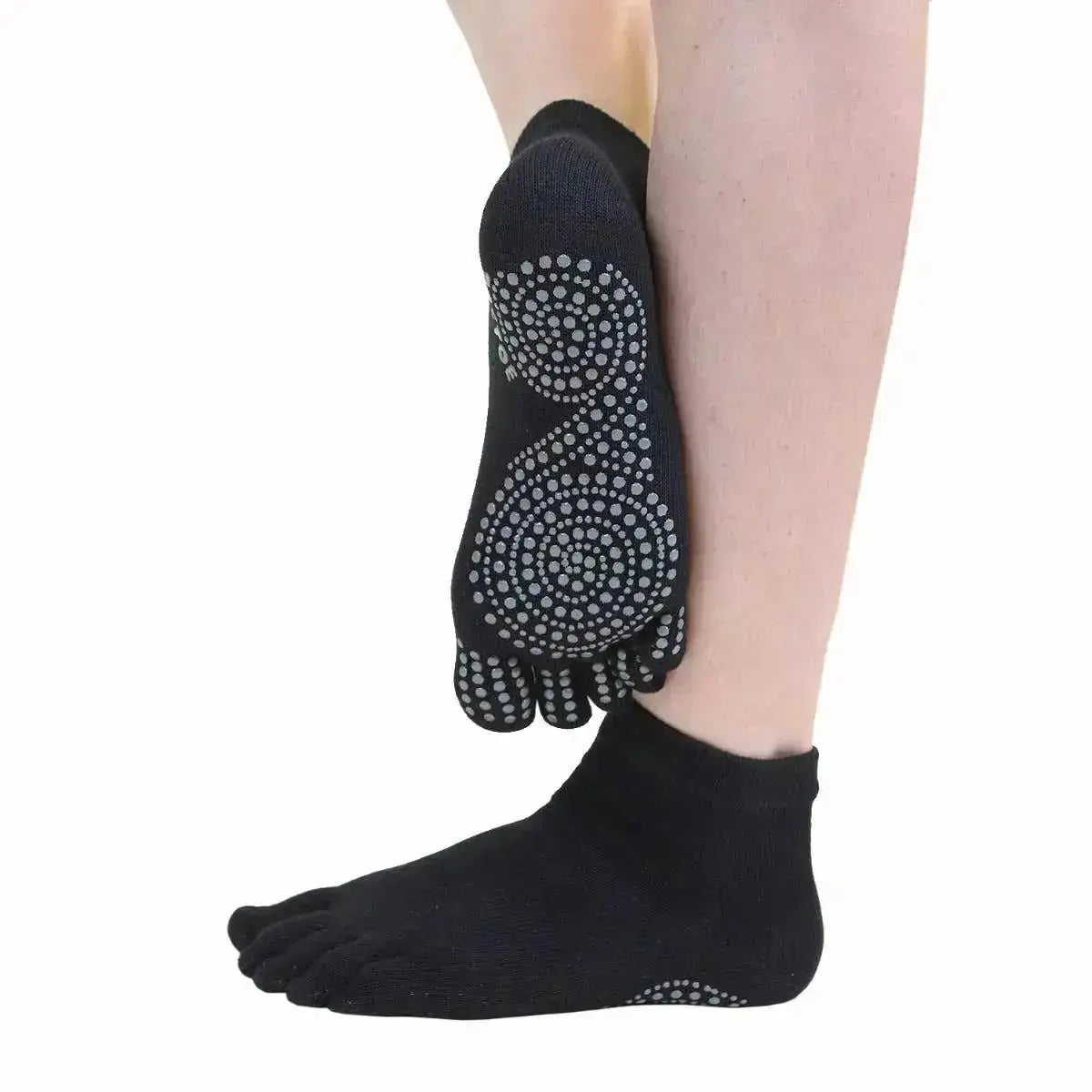 TOETOE - calcetines de dedos para yoga y pilates - Tallas 44-47 / Black