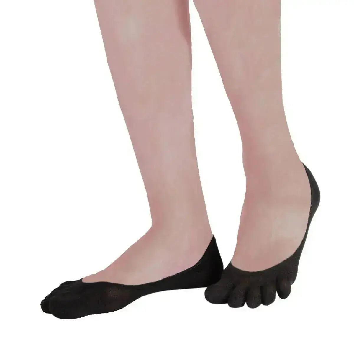 "TOETOE - pieds nus en soie - noir"