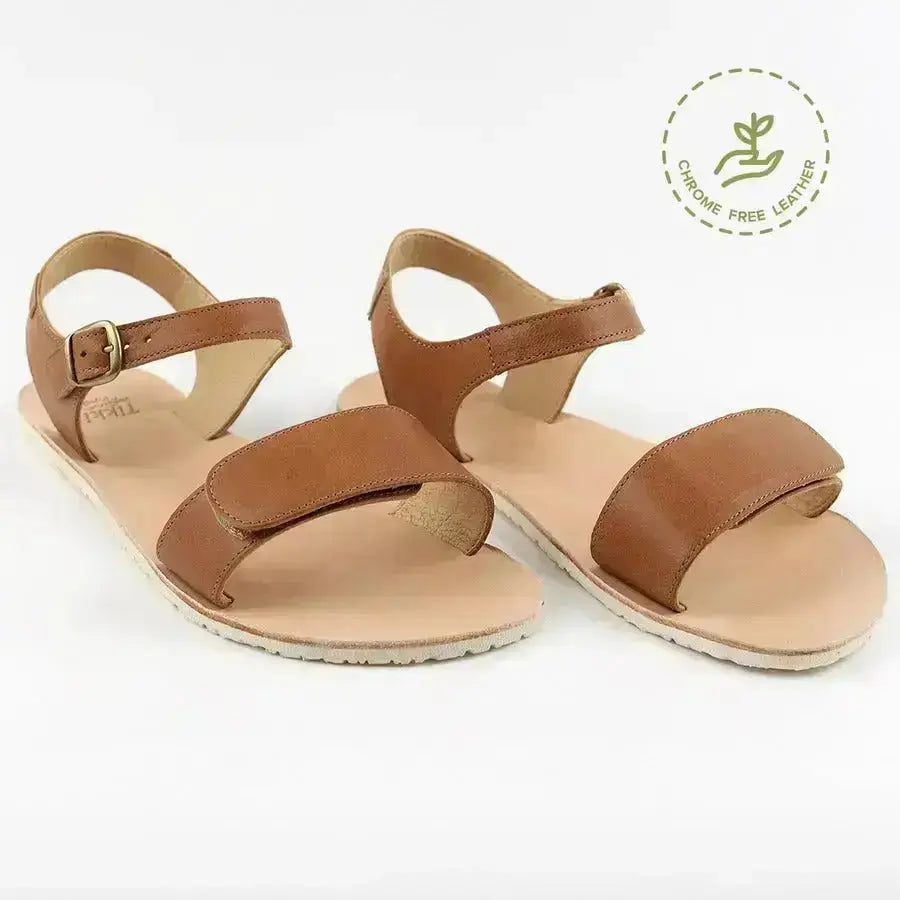 Tikki - Vibe Cream - Sandalias barefoot marrones para mujer