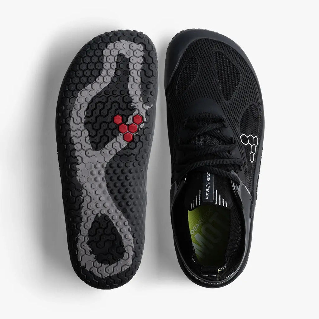 VIVOBAREFOOT - Motus Strength Obsidian/Grey - Deportivas minimalistas para entrenamiento de alto nivel / fuerza
