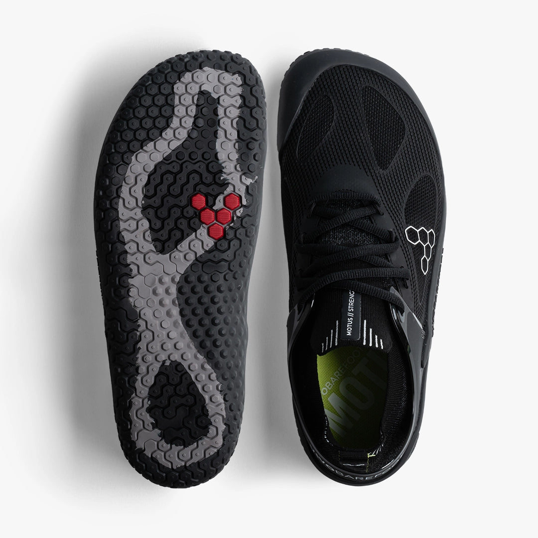 VIVOBAREFOOT - Motus Strength Obsidian/Grey - Deportivas minimalistas para entrenamiento de alto nivel / fuerza