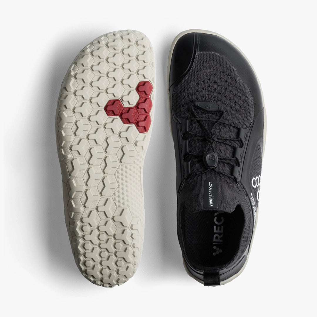 VIVOBAREFOOT - Primus Trail Knit FG Obsidian/Sandstone - Deportivas minimalistas para trail/entrenamiento/uso diario