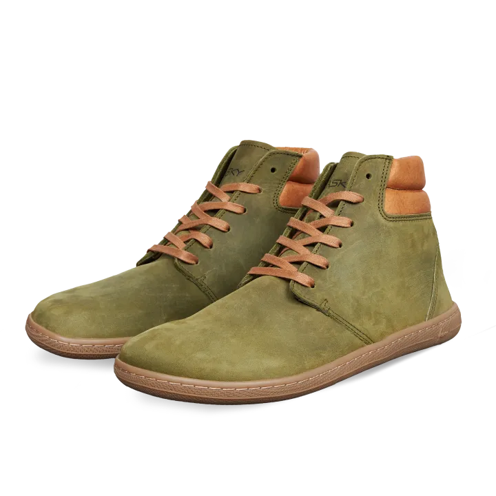 Vasky - Terry High Green - Botines barefoot otoñales