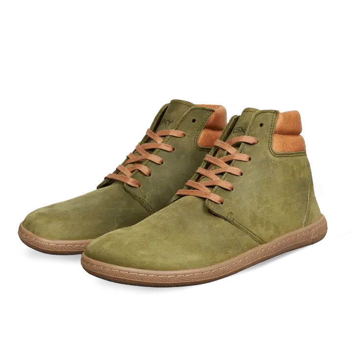 Vasky - Terry High Green - Botines barefoot otoñales