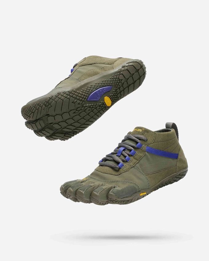 Vibram Five- V Trek Verde/Morado -Deportivas Barefoot para Outdoor-Vibram FiveFingers-Cacles Barefoot-Tienda de calzado barefoot respetuoso minimalista