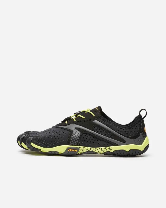 Vibram FiveFingers - V-Run Negro/Amarillo - Deportivas Barefoot para entrenamiento Hombre