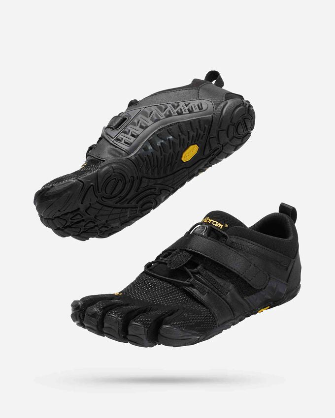 Vibram FiveFingers - V-Train 2.0 Black/Black - Deportivas Barefoot para Entrenamiento (Mujer)-Vibram FiveFingers-Cacles Barefoot-Tienda de calzado barefoot respetuoso minimalista
