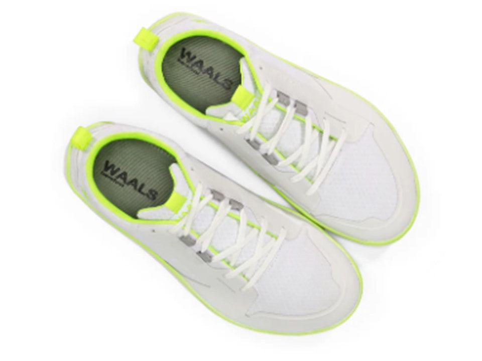 WAALS - Hybrid Blanco/Lima - Deportivas barefoot-Waals-Cacles Barefoot-Tienda de calzado barefoot respetuoso minimalista