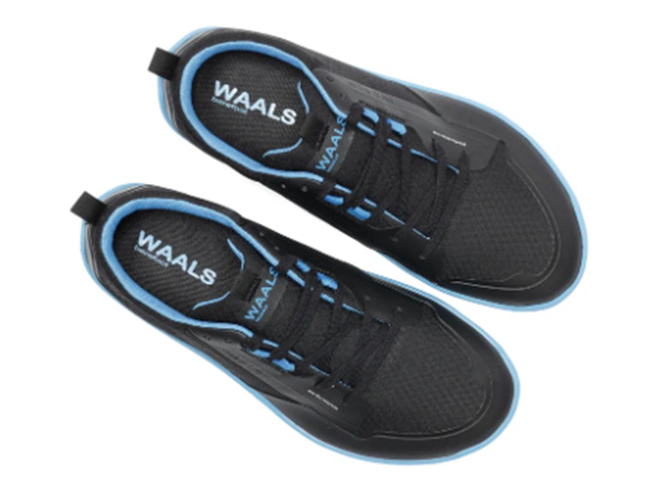 WAALS - Hybrid Negro/Azul - Deportivas barefoot-Waals-Cacles Barefoot-Tienda de calzado barefoot respetuoso minimalista