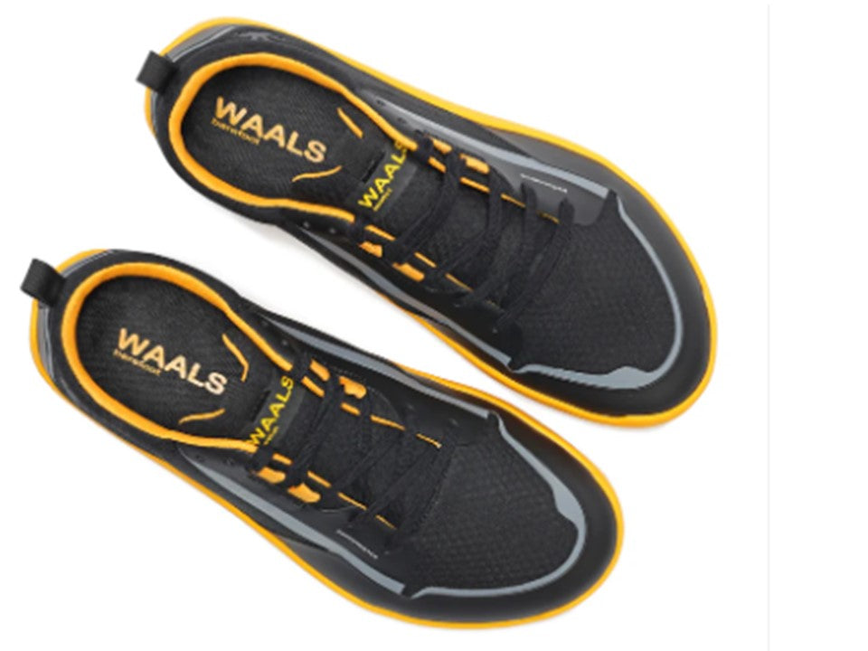 WAALS - Hybrid Negro/Naranja - Deportivas barefoot-Waals-Cacles Barefoot-Tienda de calzado barefoot respetuoso minimalista
