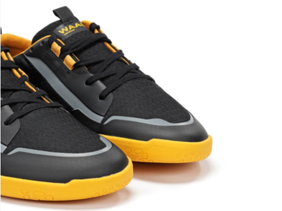 WAALS - Hybrid Negro/Naranja - Deportivas barefoot-Waals-Cacles Barefoot-Tienda de calzado barefoot respetuoso minimalista