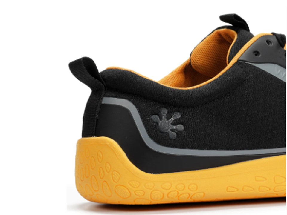 WAALS - Hybrid Negro/Naranja - Deportivas barefoot-Waals-Cacles Barefoot-Tienda de calzado barefoot respetuoso minimalista