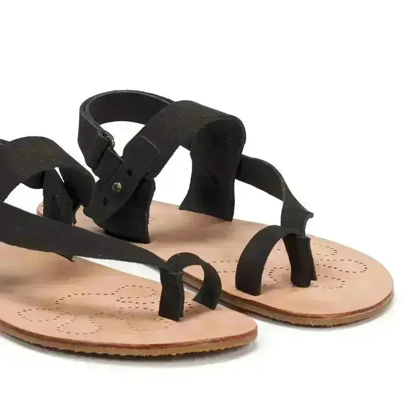 WAALS – Masai II Noir - Sandales barefoot homme