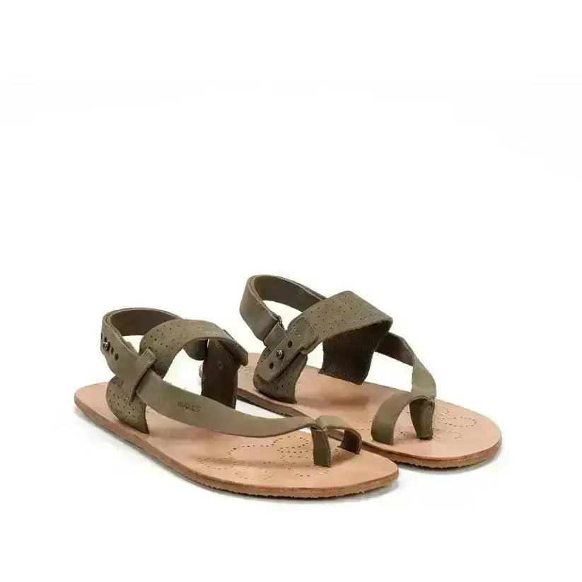 WAALS - Masai II Khaki - Sandalias barefoot caqui para hombre