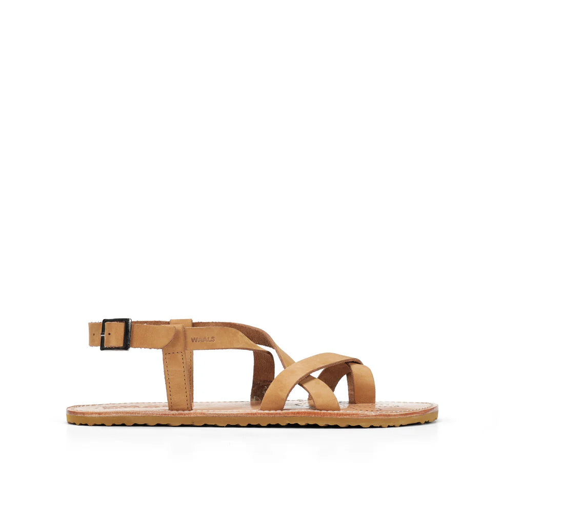 WAALS - Natur II Camel - Sandalias barefoot-Waals-Cacles Barefoot-Tienda de calzado barefoot respetuoso minimalista