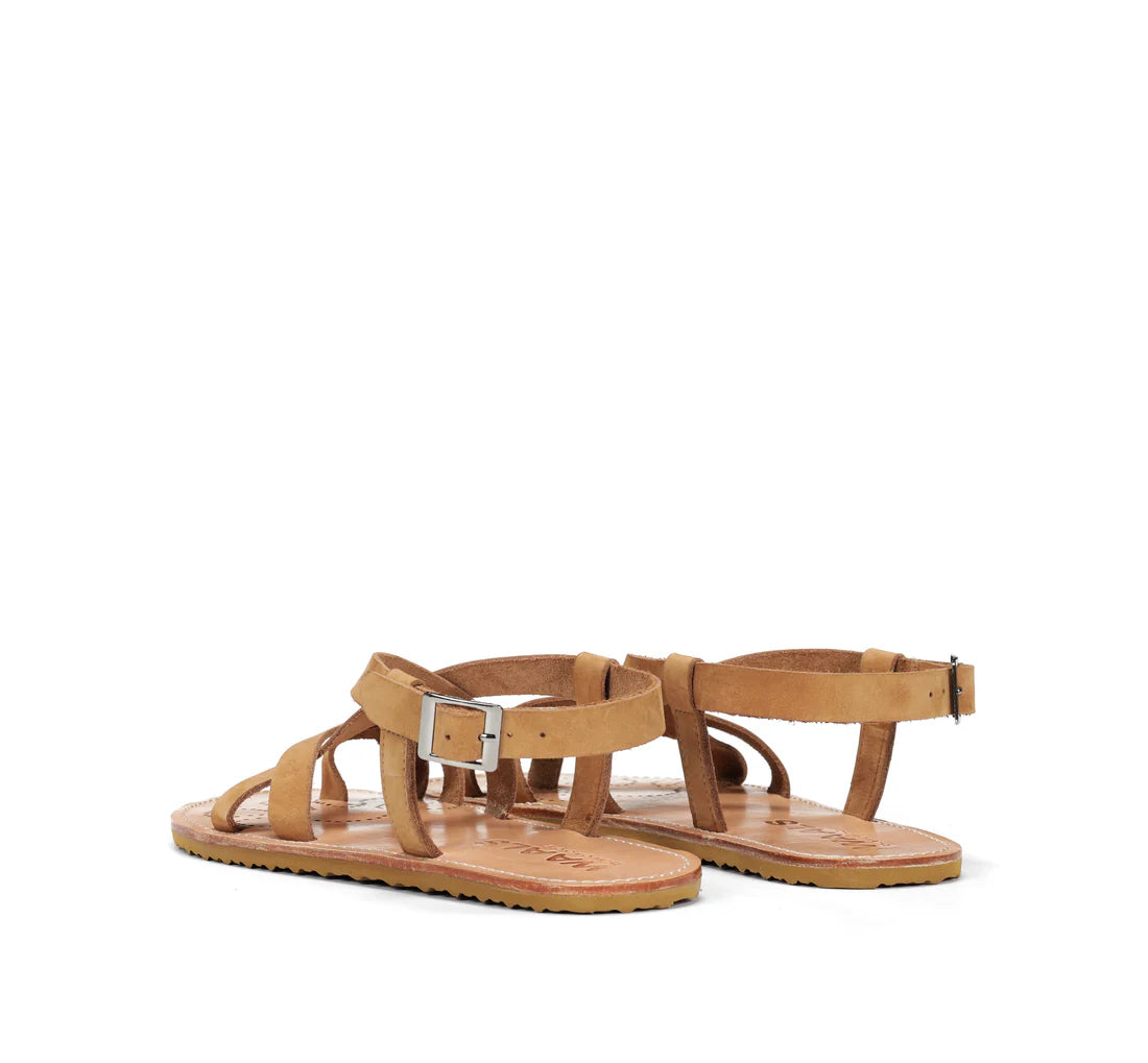 WAALS - Natur II Camel - Sandalias barefoot-Waals-Cacles Barefoot-Tienda de calzado barefoot respetuoso minimalista
