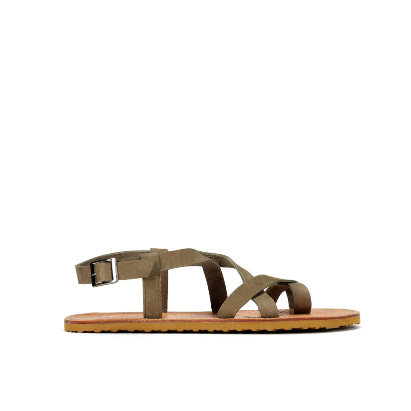 WAALS - Natur II Khaki - Sandalias barefoot-Waals-Cacles Barefoot-Tienda de calzado barefoot respetuoso minimalista