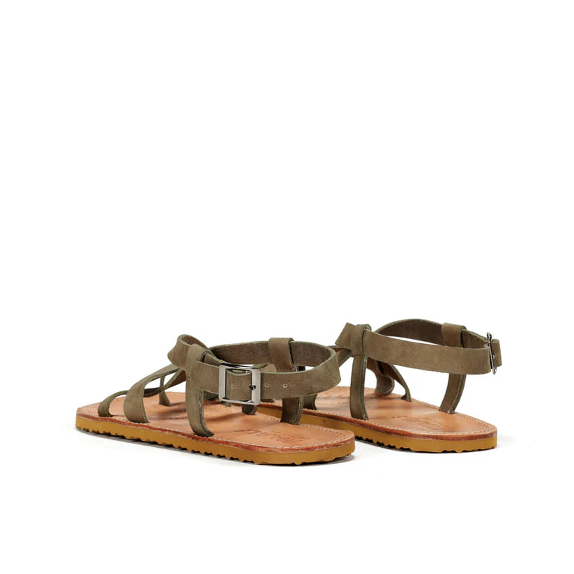 WAALS - Natur II Khaki - Sandalias barefoot-Waals-Cacles Barefoot-Tienda de calzado barefoot respetuoso minimalista