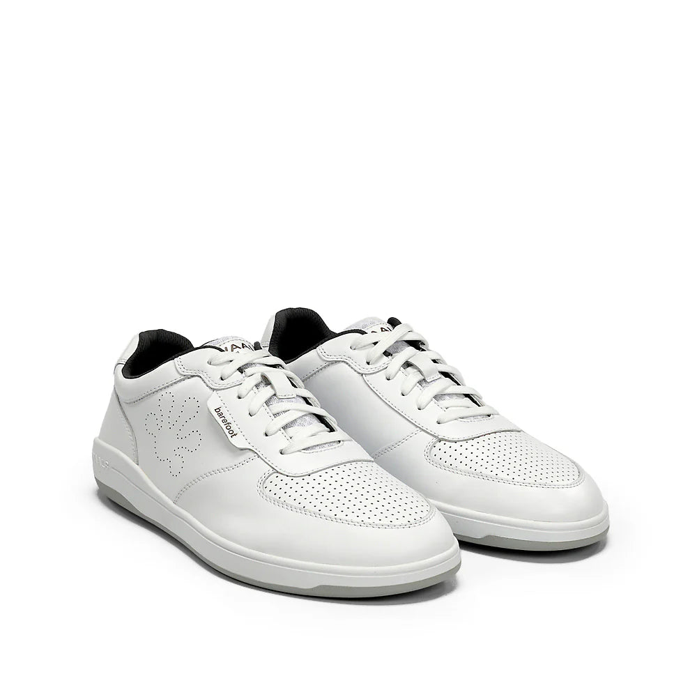 WAALS - Tromso Leather White - Deportivas barefoot-Waals-Cacles Barefoot-Tienda de calzado barefoot respetuoso minimalista