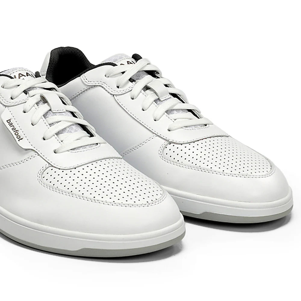 WAALS - Tromso Leather White - Deportivas barefoot-Waals-Cacles Barefoot-Tienda de calzado barefoot respetuoso minimalista