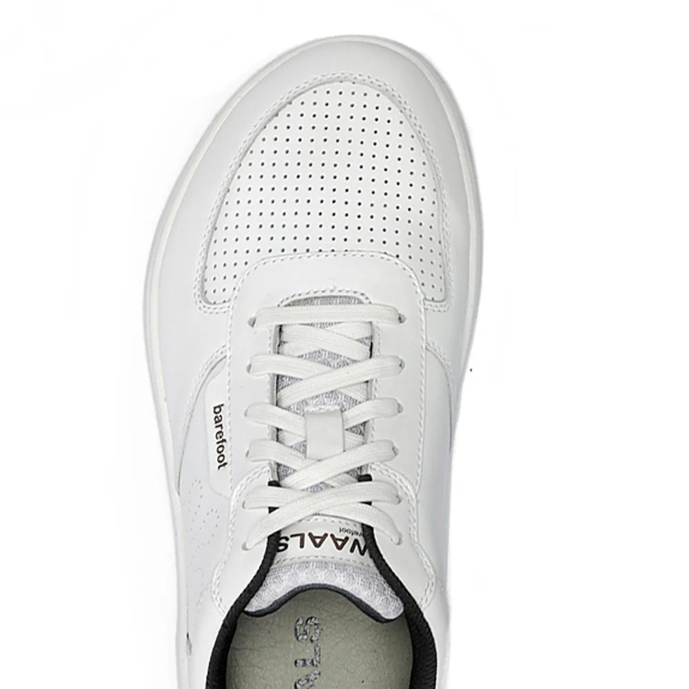 WAALS - Tromso Leather White - Deportivas barefoot-Waals-Cacles Barefoot-Tienda de calzado barefoot respetuoso minimalista