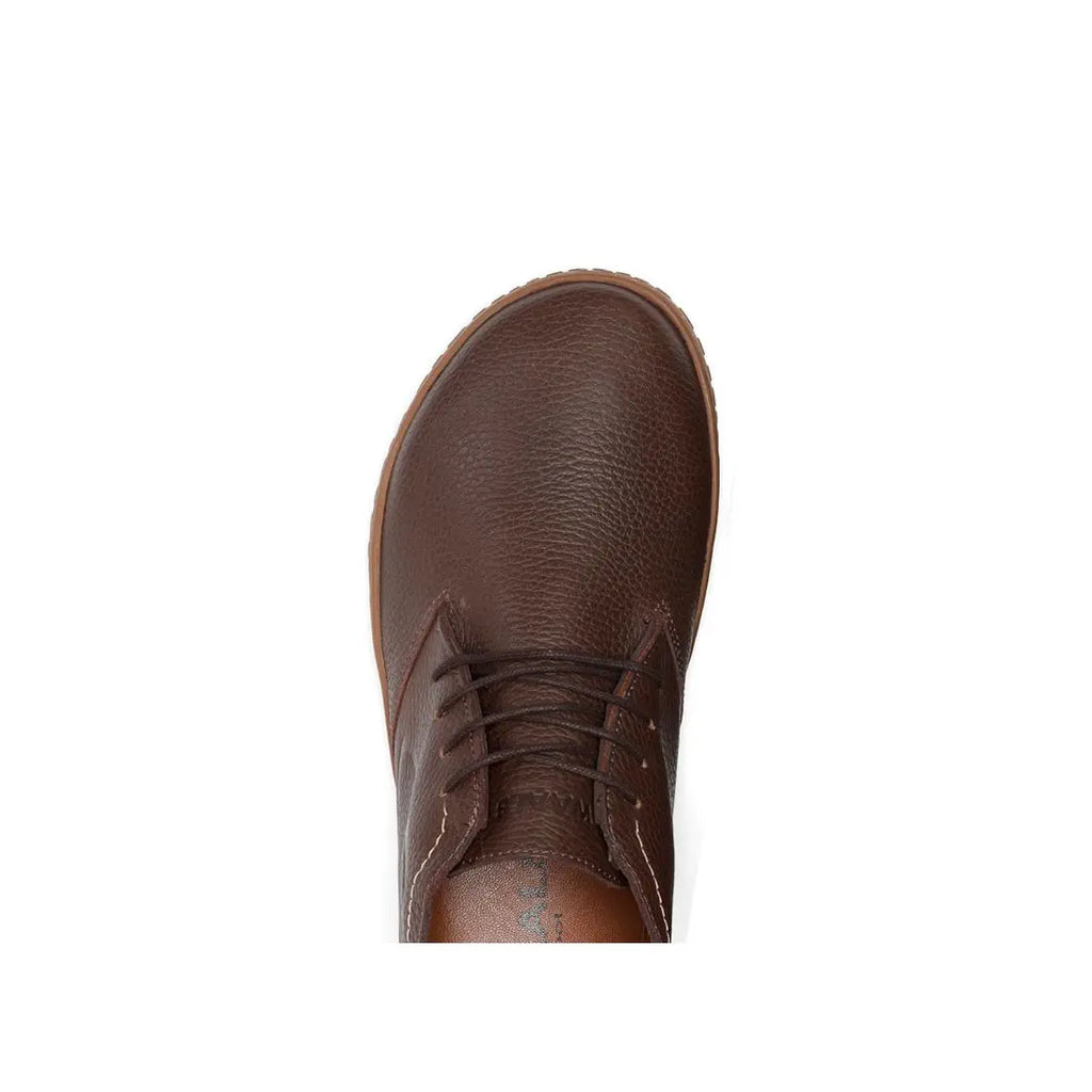 WAALS - Vantaa Marrón - Botines barefoot de piel artesana