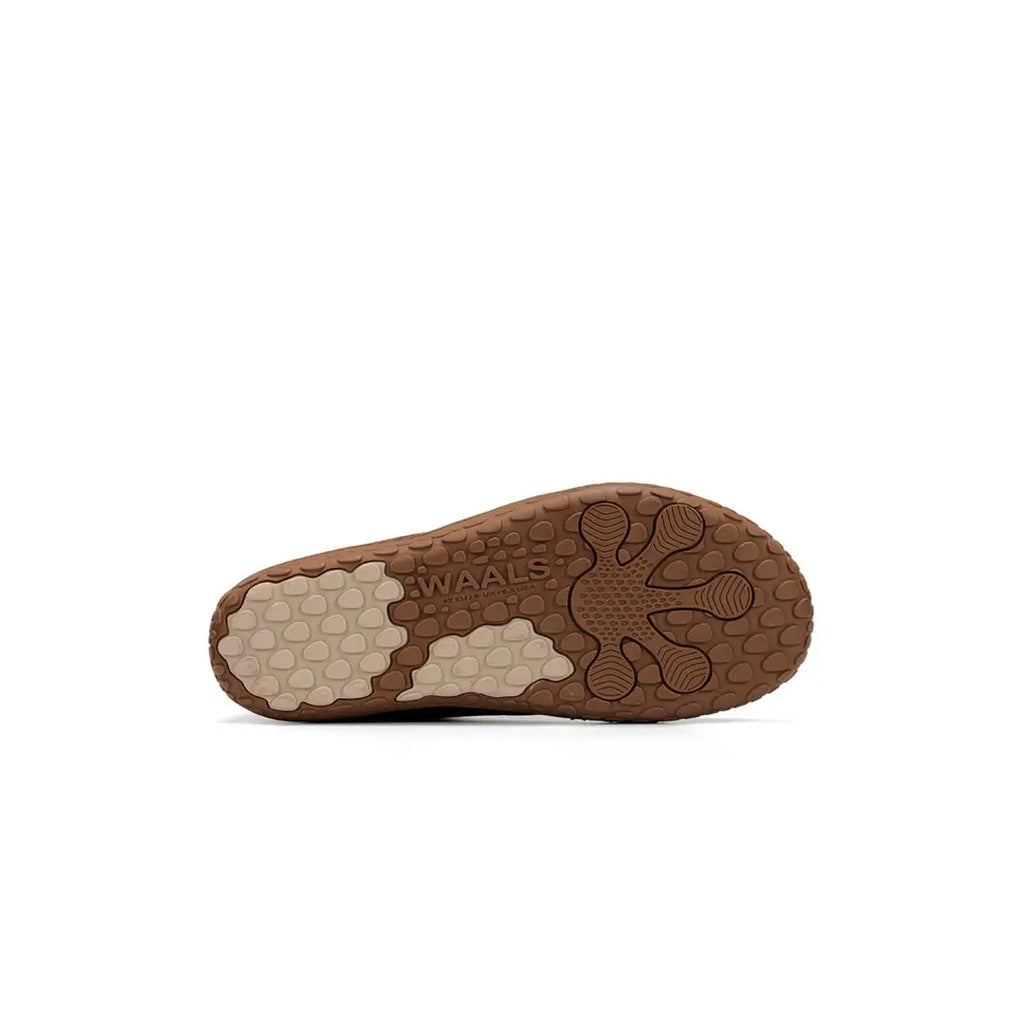 WAALS - Vantaa Marrón - Botines barefoot de piel artesana