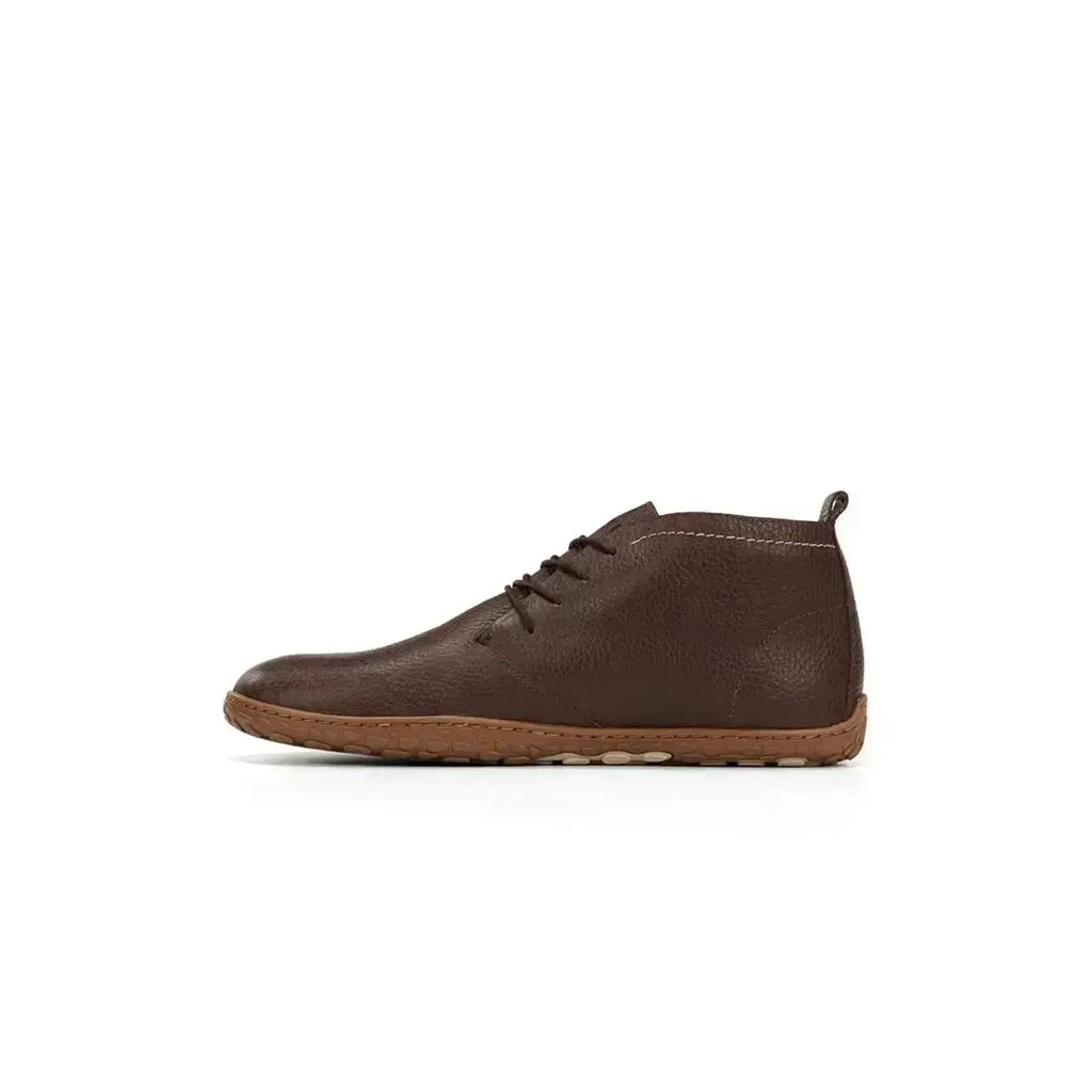 WAALS - Vantaa Marrón - Botines barefoot de piel artesana