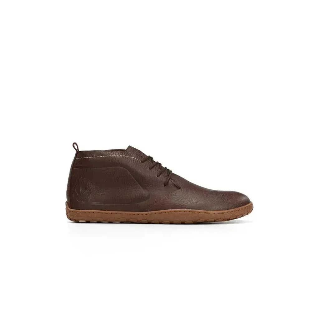 WAALS - Vantaa Marrón - Botines barefoot de piel artesana