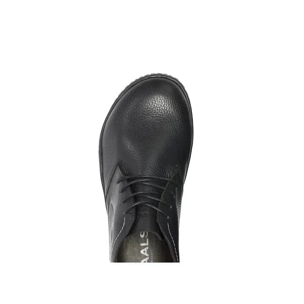 WAALS - Vantaa Negro - Botines barefoot de piel artesana