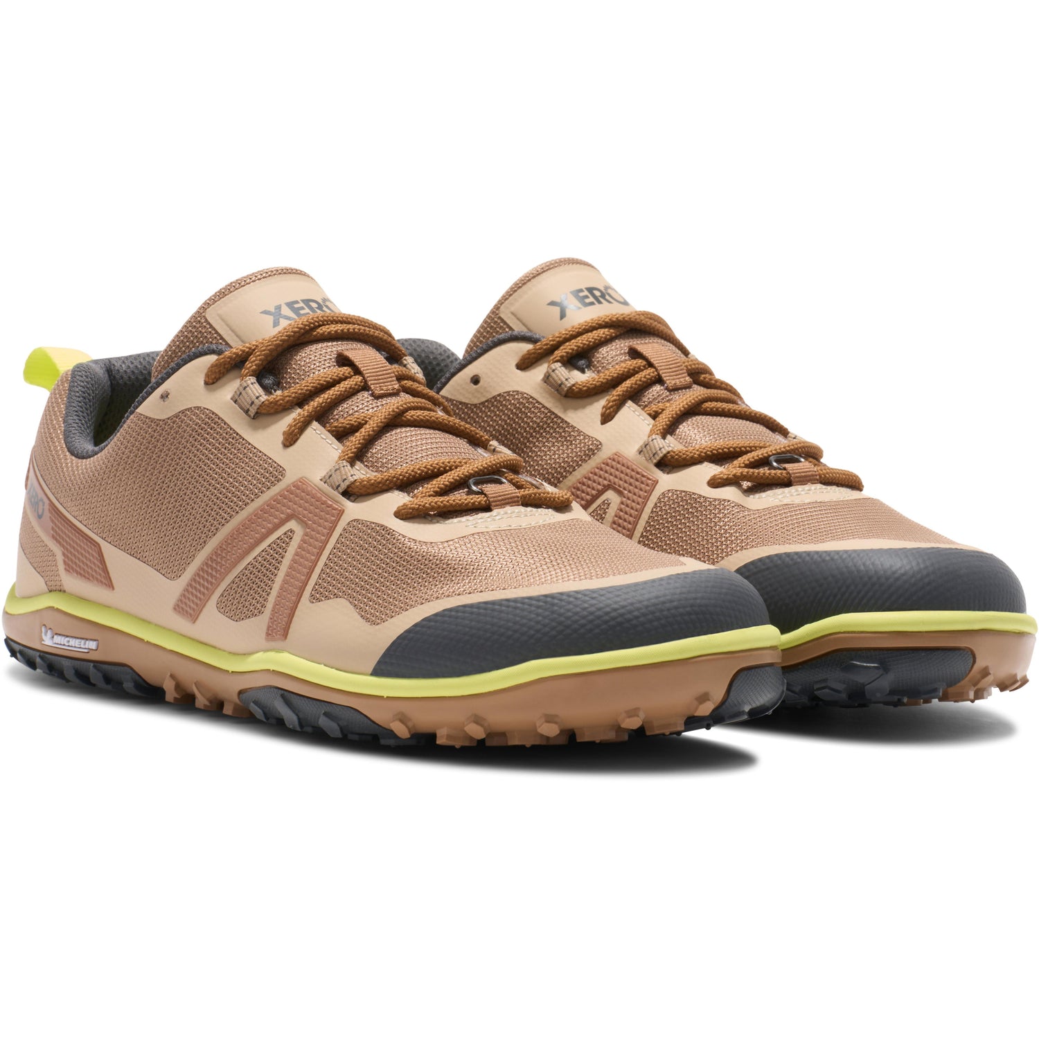 Xero Shoes - Scrambler Low EV - Men Dark Irish Cream / Sunny Lime - Deportivas minimalistas de Trail para alto rendimiento-Xero Shoes-Cacles Barefoot-Tienda de calzado barefoot respetuoso minimalista