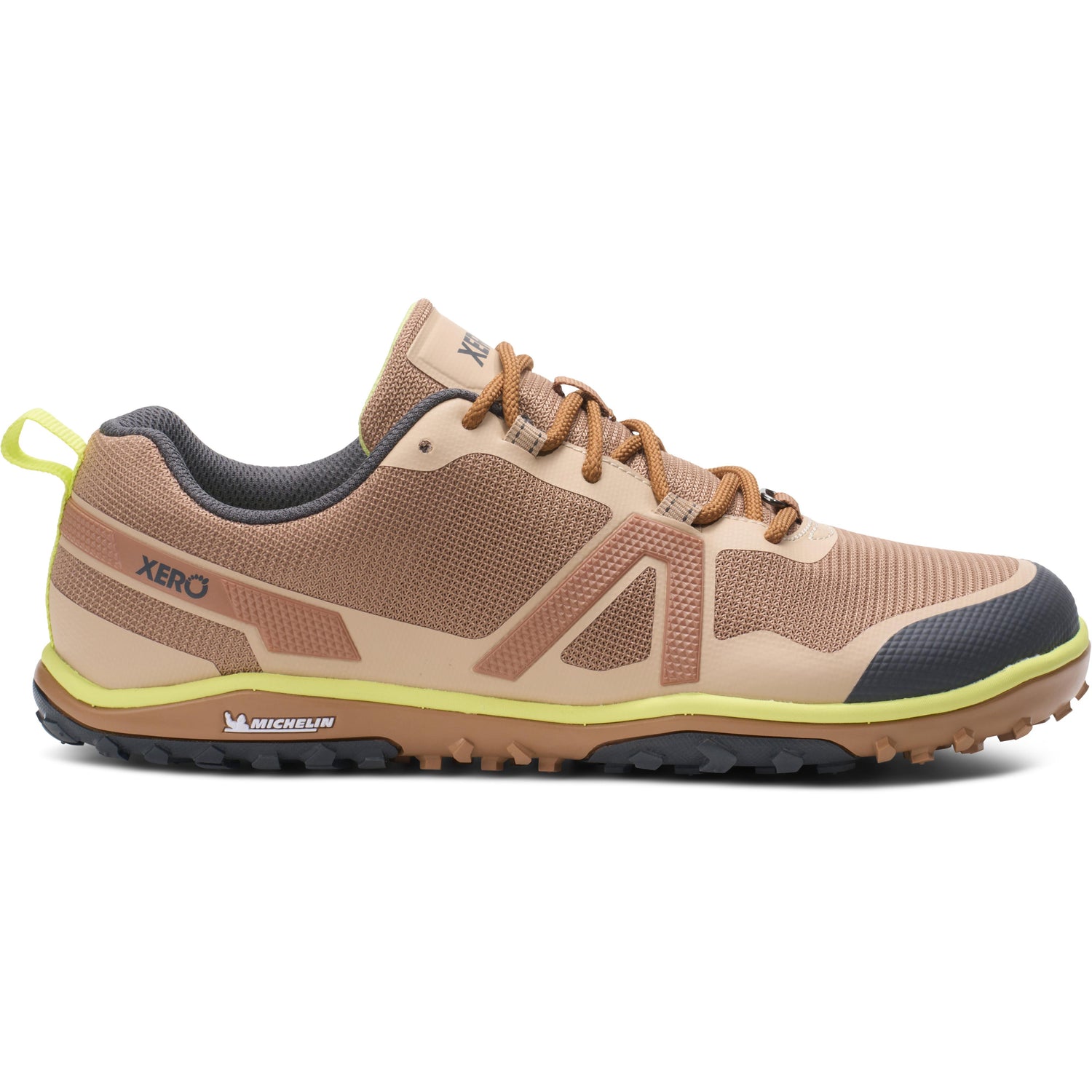 Xero Shoes - Scrambler Low EV - Men Dark Irish Cream / Sunny Lime - Deportivas minimalistas de Trail para alto rendimiento-Xero Shoes-Cacles Barefoot-Tienda de calzado barefoot respetuoso minimalista