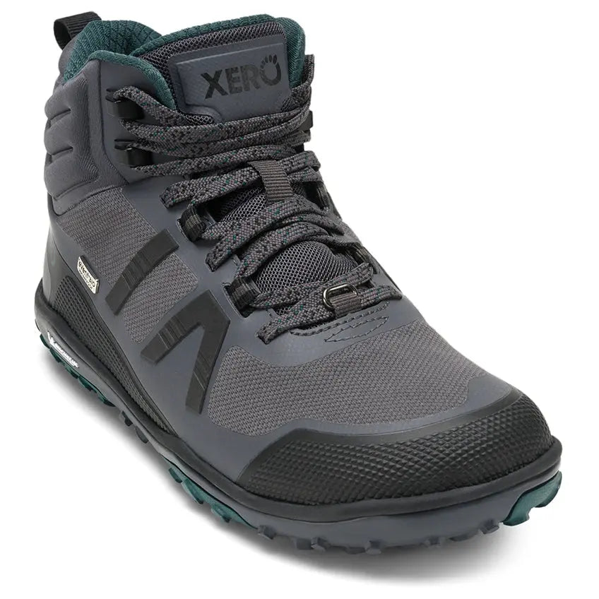 Xero Shoes - Scrambler Mid II WP - Women asphalt-sea-moss - Bota de Trekking Barefoot Impermeable y Ultraligera
