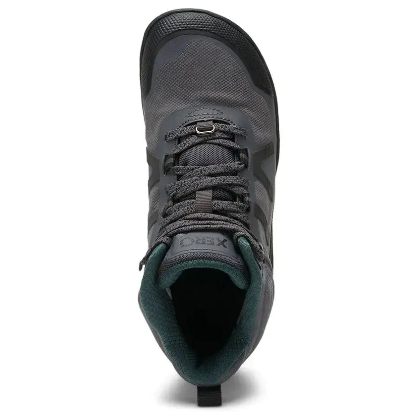Xero Shoes - Scrambler Mid II WP - Women asphalt-sea-moss - Bota de Trekking Barefoot Impermeable y Ultraligera grises para mujer
