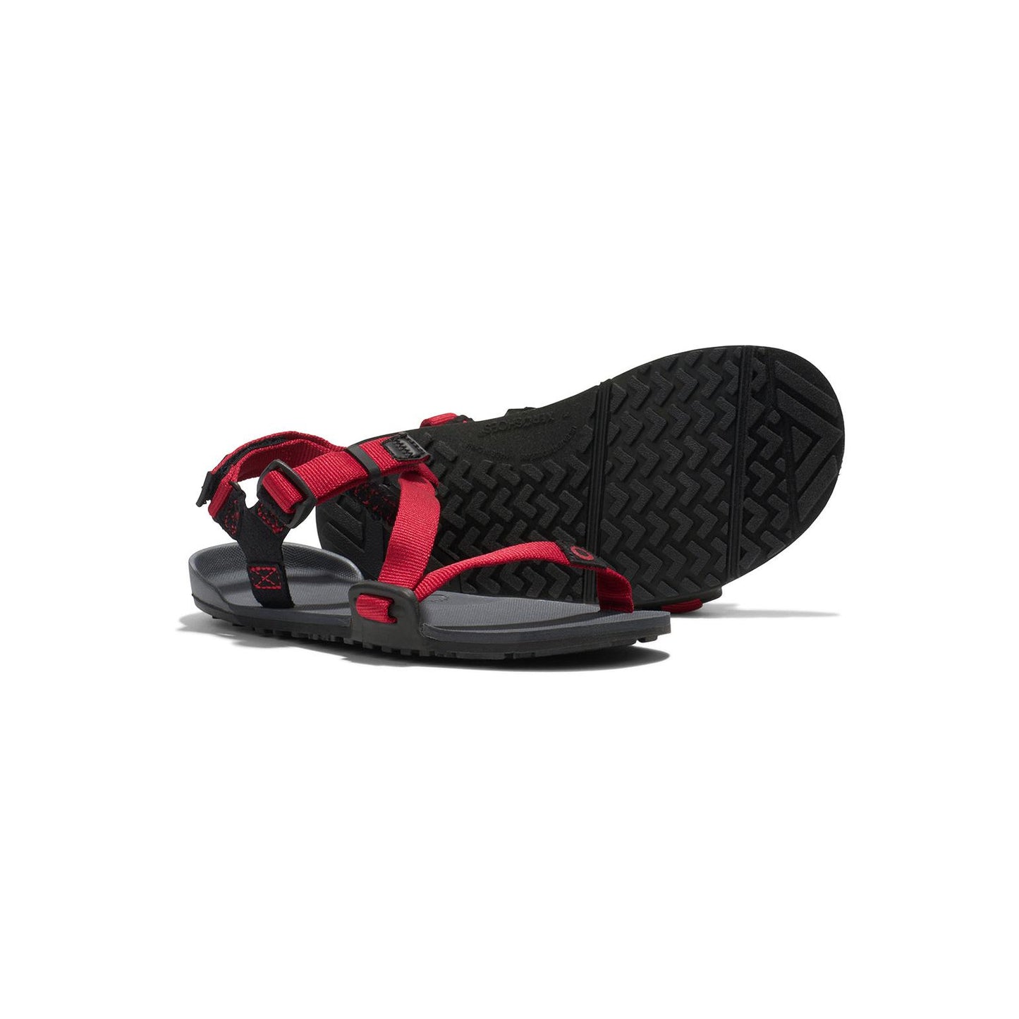 Xero Shoes - Z-Trail - Big Kids charcoal-red-pepper - Sandalias Barefoot para Trail, Hiking y Recuperación