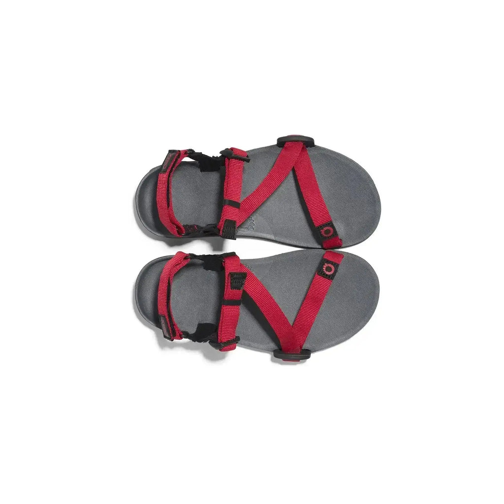 Xero Shoes - Z-Trail - Big Kids charcoal-red-pepper - Sandalias Barefoot para Trail, Hiking y Recuperación rojas para niños
