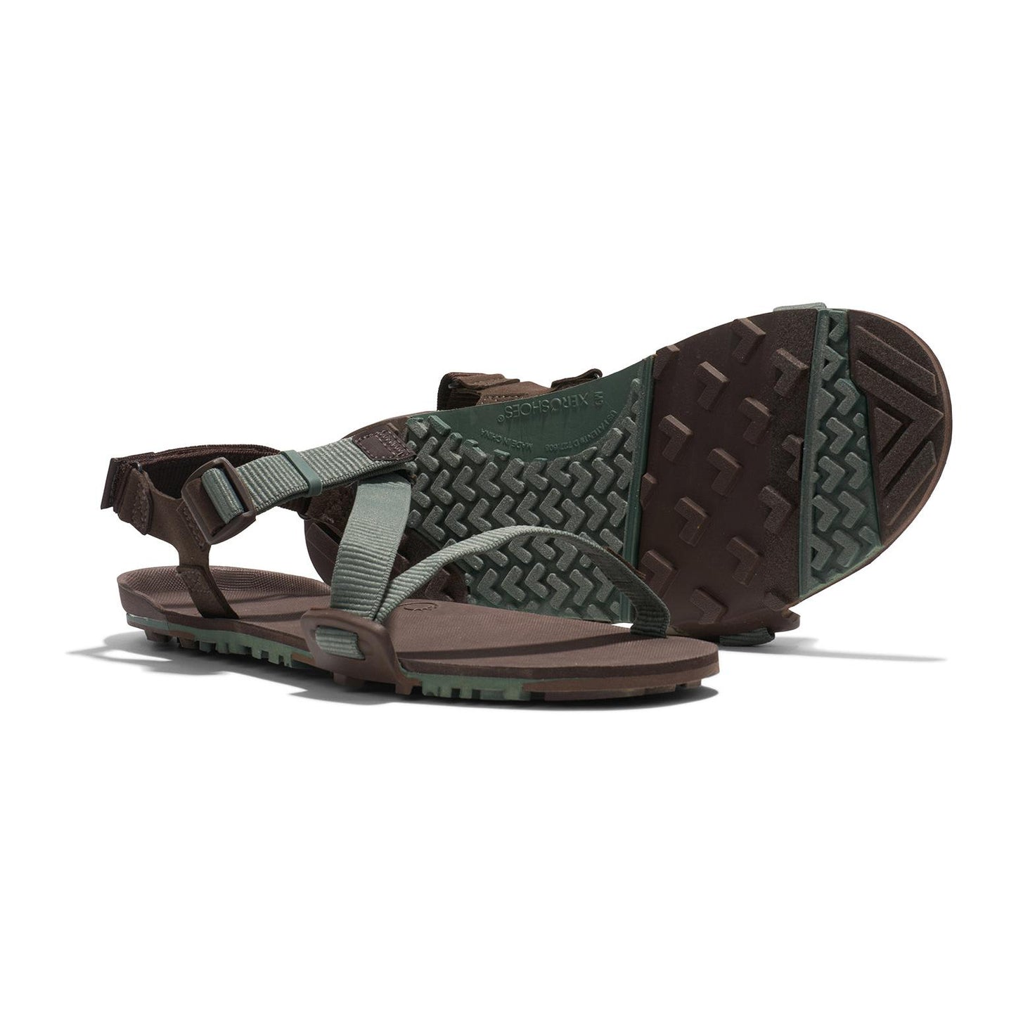 Xero Shoes - Z-Trail EV - Men Dark Forest / Java Brown - Sandalias Barefoot para Trail, Hiking y Recuperación