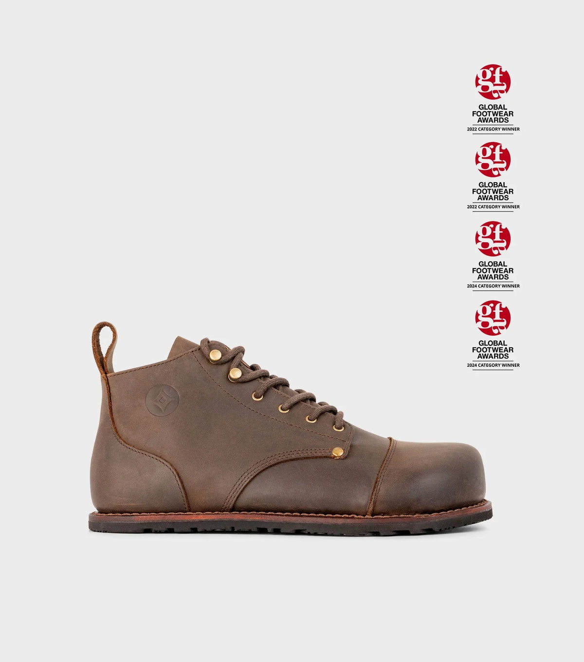 Gaucho Ninja Carpenter X-Wide Crazy Horse Brown - Botines barefoot de seguridad marrones