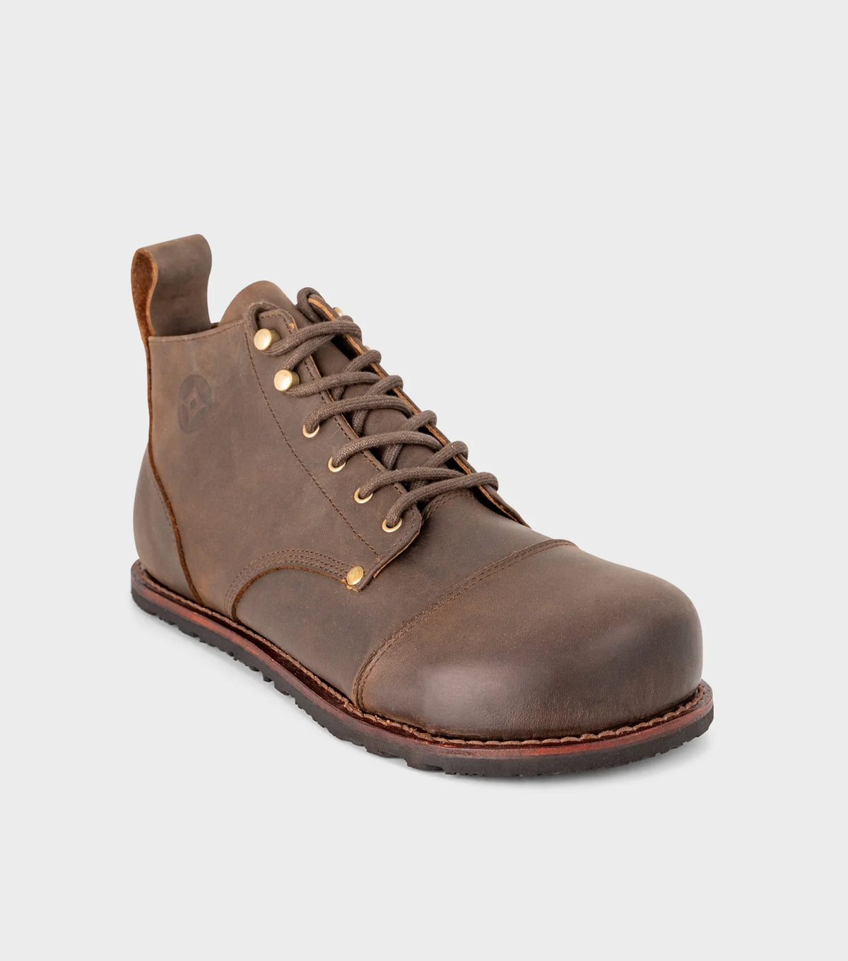 Gaucho Ninja Carpenter X-Wide Crazy Horse Brown - Botines barefoot de seguridad marrones