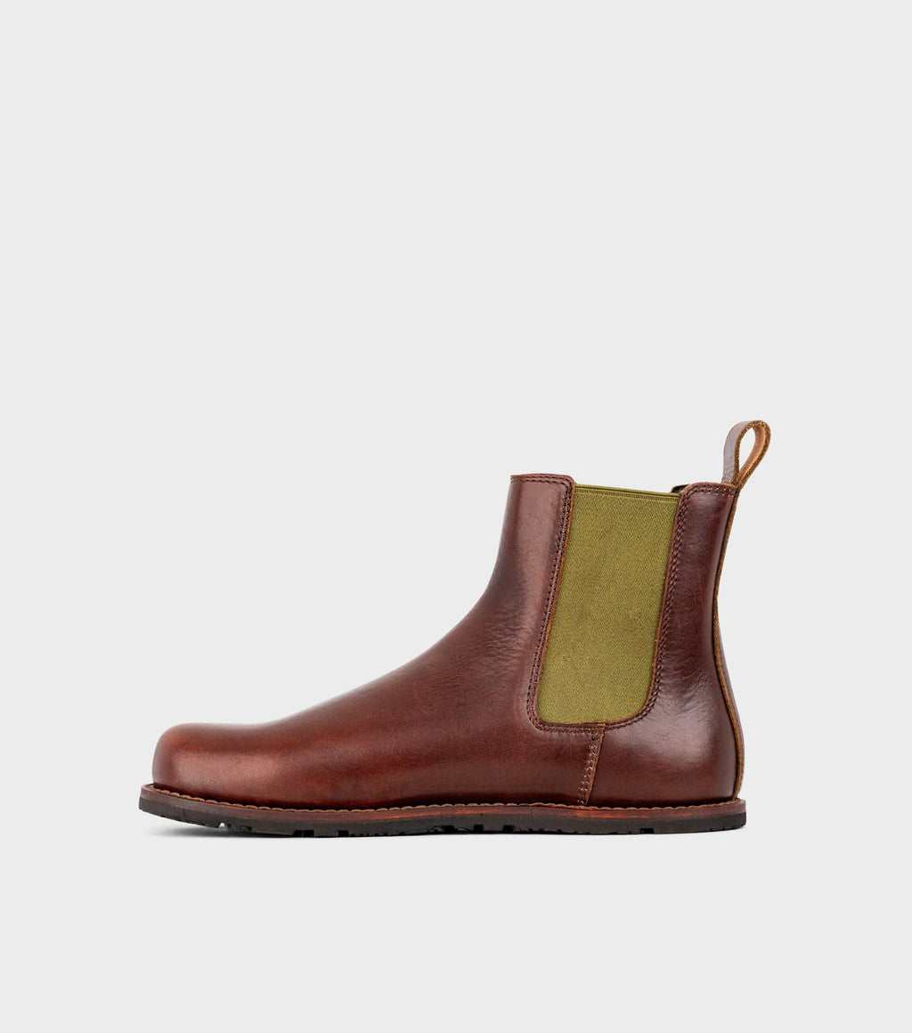 Gaucho Ninja Campo Goodyear Welted X-Wide Tobacco Brown - Botines Chelsea barefoot unisex de fabricación artesanal premium marrones