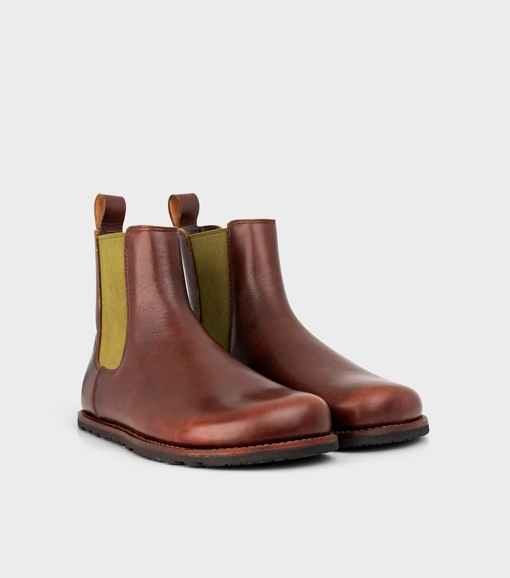 Gaucho Ninja Campo Goodyear Welted X-Wide Tobacco Brown - Botines Chelsea barefoot unisex de fabricación artesanal premium marrones