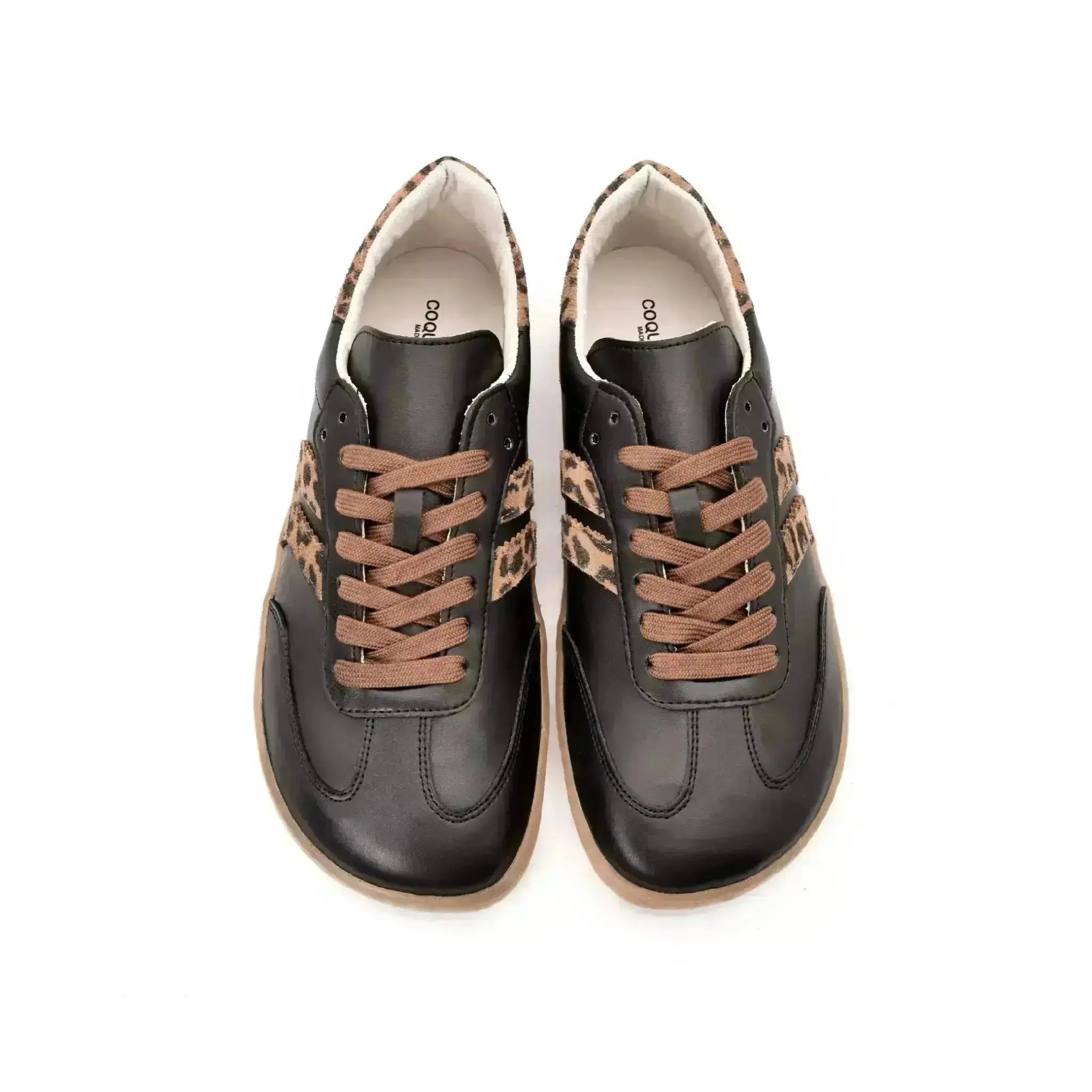 Coqueflex - léopard noir - Chaussures barefoot léopard