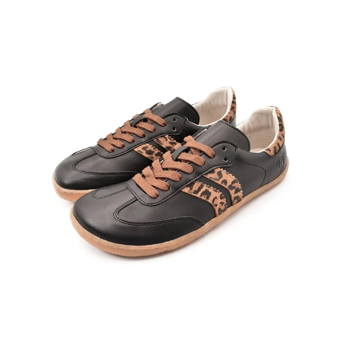 Coqueflex black leopard - Deportivas barefoot de leopardo