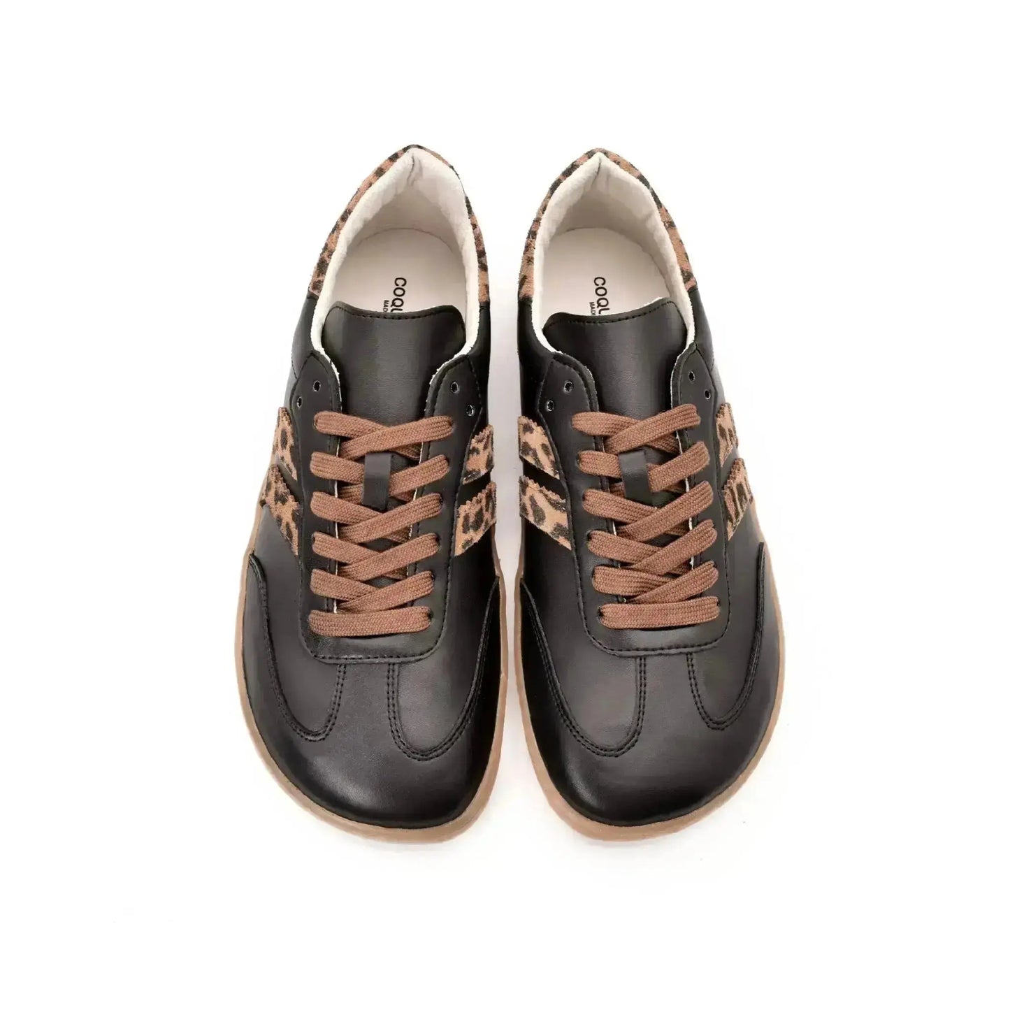 Coqueflex - black leopard - Deportivas barefoot de leopardo